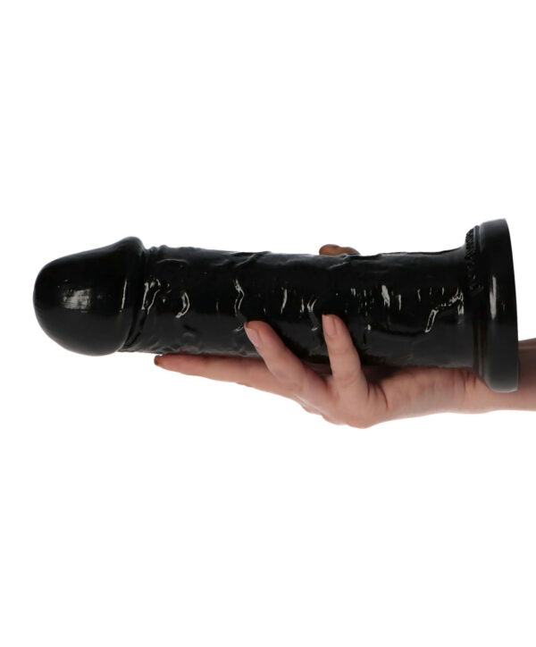 Leone - Dildo XXL cu ventuza, negru, 25 cm