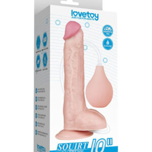 Lovetoy Extreme Squirt - Dildo XXL cu Ejaculare si Ventuza, 25.4 cm, Ø 4.8 cm