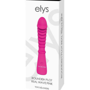 Real Wave – Vibrator Punctul G Waterproof, Silicon Premium, roz, 20 cm, Ø 3.5 cm