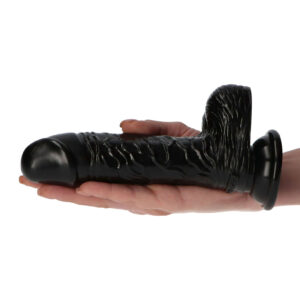 Michelangelo - Dildo realistic cu ventuza, negru, 18 cm
