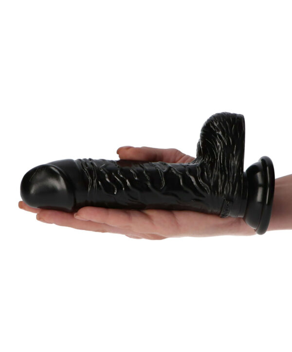 Michelangelo - Dildo realistic cu ventuza, negru, 18 cm