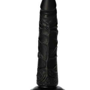 Clemente- Dildo realistic cu ventuza, negru, 21 cm