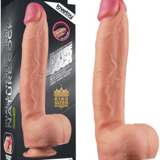Lovetoy Dual Layer Noah - Huge Dildo XXL cu Ventuza, 30.5 cm