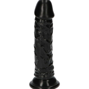 Rino - Dildo realistic cu ventuza, negru, 15 cm