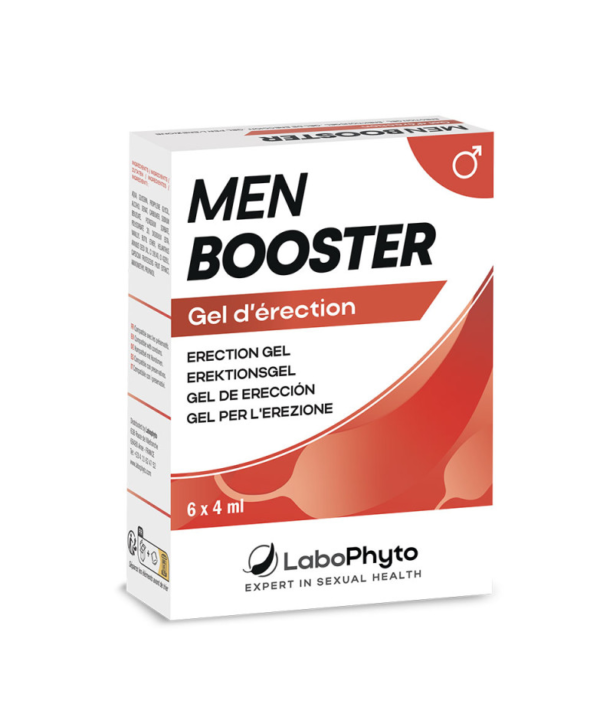 MenBooster Gel Labophyto – Plicuri pentru potenta si erectie puternica, cu extract de ardei Cayenne - 6 buc x 4 ml