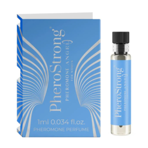 PheroStrong Angel – Mostra Parfum cu feromoni pentru femei, cu note de bergamota, migdale si cafea - 1 ml