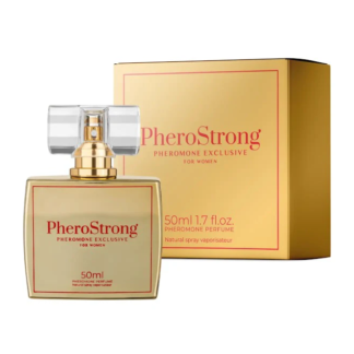 PheroStrong Exclusive – Parfum cu feromoni pentru femei, cu note de lemn de coacaze negre si iris - 50 ml
