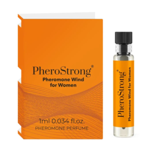 PheroStrong Wind – Mostra Parfum cu feromoni pentru femei, cu note de lemn de crin alb, mosc si lemn de santal - 1 ml