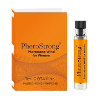 PheroStrong Wind – Mostra Parfum cu feromoni pentru femei, cu note de lemn de crin alb, mosc si lemn de santal - 1 ml