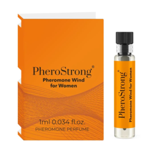 PheroStrong Wind – Mostra Parfum cu feromoni pentru femei, cu note de lemn de crin alb, mosc si lemn de santal - 1 ml