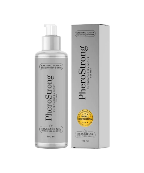 PheroStrong By Night – Ulei de masaj erotic cu feromoni, pentru barbati - 100 ml