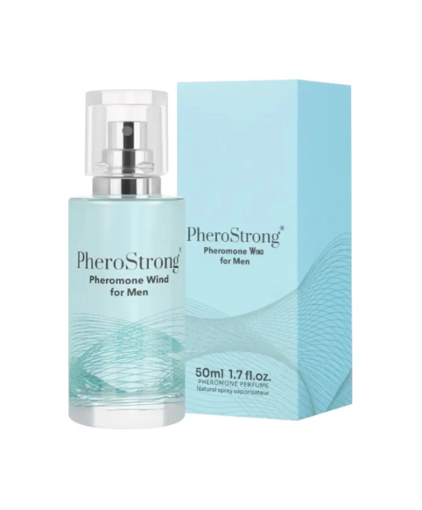 PheroStrong Wind – Parfum cu feromoni pentru barbati, cu note de cumarina, ambra si mosc - 50 ml