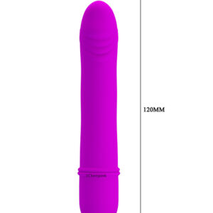 Pretty Love Beck – Vibrator Bullet Waterproof, Silicon Premium, roz, 12 cm, Ø 2 cm