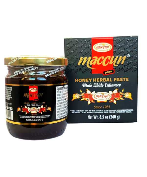 Maccun – Pasta de miere afrodisiaca, turceasca 100% naturala, pentru potenta, ejaculare precoce, crestere libido, erectie, unisex - 240 g
