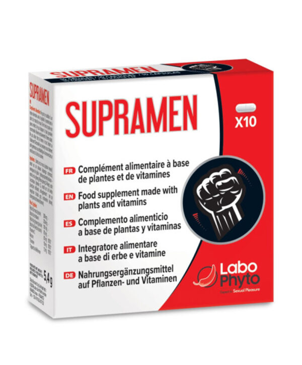 SUPRAMEN Labophyto – Capsule 4 in 1, anti ejaculare precoce, potență, erecție puternică, libido - 10 buc