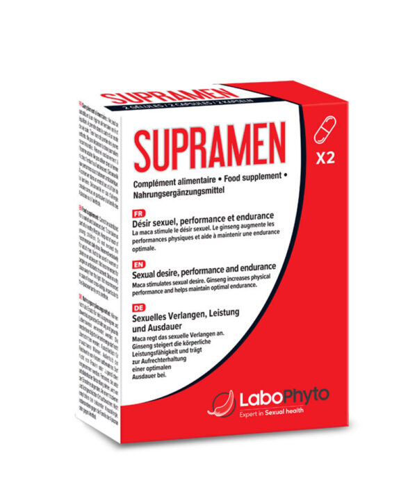SUPRAMEN Labophyto – Capsule 4 in 1, anti ejaculare precoce, potență, erecție puternică, libido - 2 buc