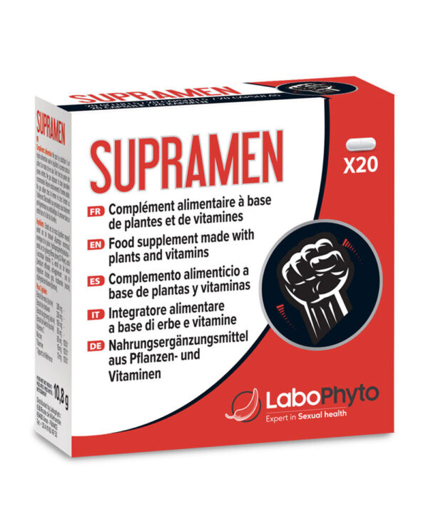 SUPRAMEN Labophyto – Capsule 4 in 1, anti ejaculare precoce, potență, erecție puternică, libido - 20 buc