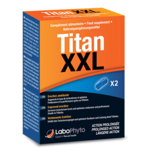 TITAN XXL Labophyto – Capsule creștere testosteron scăzut, erecție puternică și potență, cu Tribulus terrestris, Arginina, Ginseng  - 2 buc