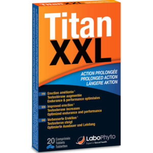 TITAN XXL Labophyto – Capsule creștere testosteron scăzut, erecție puternică și potență, cu Tribulus terrestris, Arginina, Ginseng  - 20 buc