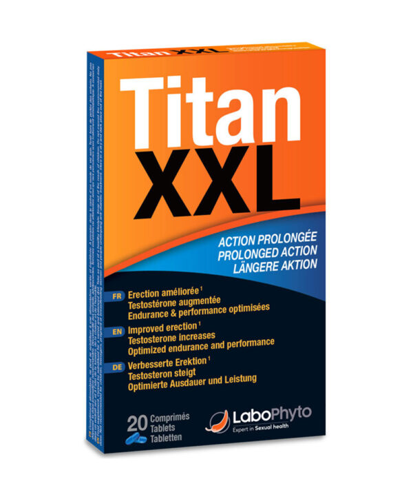 TITAN XXL Labophyto – Capsule creștere testosteron scăzut, erecție puternică și potență, cu Tribulus terrestris, Arginina, Ginseng  - 20 buc