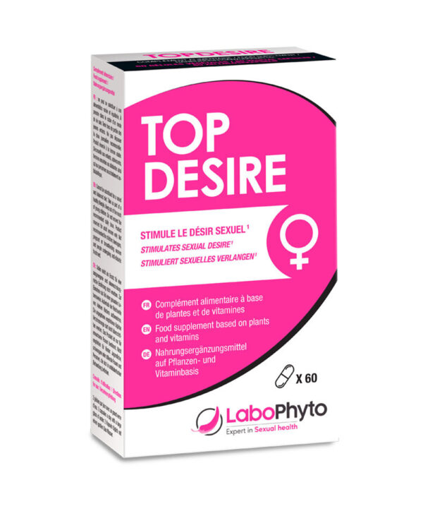 Top Desire Labophyto – Afrodisiac Capsule crestere libido femei, cu Maca, Muira Puama, Rhodiola - 60 buc