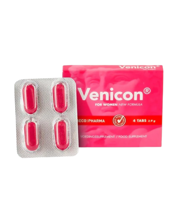 Venicon Women – Capsule crestere libido scazut femei, cu Tribulus Terrestris, Zinc, Calciu - 4 buc