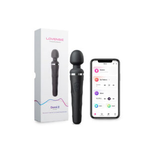 Lovense Domi 2 - Vibrator Wand , Aparat de Masaj cu Smart App, Bluetooth, Music Sync