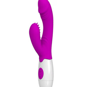 Pretty Love Andre – Vibrator Rabbit Waterproof, Silicon, punctul G, roz, 20.5 cm, Ø 3 cm