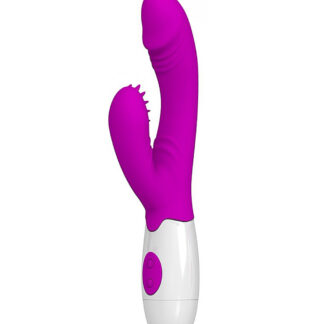 Pretty Love Andre – Vibrator Rabbit Waterproof, Silicon, punctul G, roz, 20.5 cm, Ø 3 cm