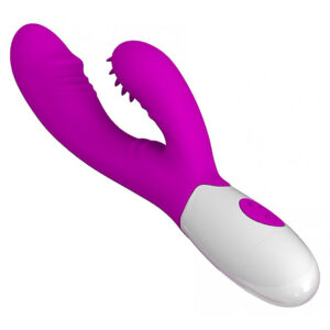 Pretty Love Andre – Vibrator Rabbit Waterproof, Silicon, punctul G, roz, 20.5 cm, Ø 3 cm