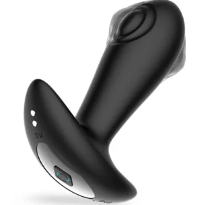 IY - Milton -Dual Tapping Anal Plug with Remote Control - Black