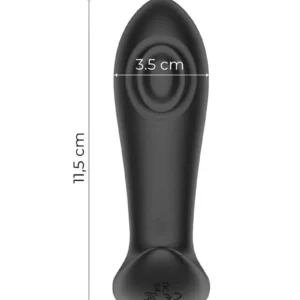 IY - Milton -Dual Tapping Anal Plug with Remote Control - Black