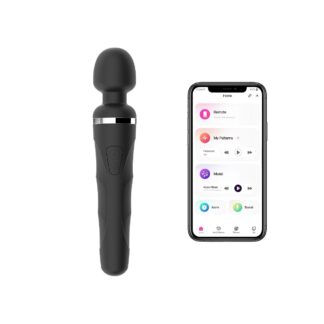 Lovense Domi 2 - Vibrator Wand , Aparat de Masaj cu Smart App, Bluetooth, Music Sync