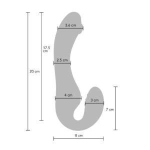 Xocoon Pulse Vibe - Vibrator Strapless Strapon, cu telecomanda, waterproof, pentru cupluri