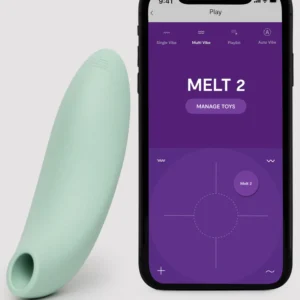 We-Vibe Melt 2 – Vibrator Stimulator Clitoris, Pleasure Air, Control prin Aplicatie, 6 moduri de presiune, Verde