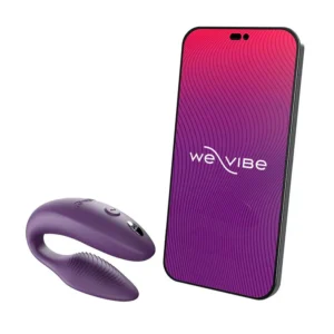 We-Vibe Sync 2 – Vibrator Stimulare Clitoris si Punctul G, Control prin Aplicatie, pentru cupluri, Mov