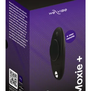 We-Vibe Moxie+ – Vibrator Stimultor Clitoris, pentru Chiloti, Control prin Telecomanda si Aplicatie, Negru