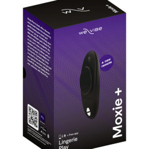 We-Vibe Moxie+ – Vibrator Stimultor Clitoris, pentru Chiloti, Control prin Telecomanda si Aplicatie, Negru