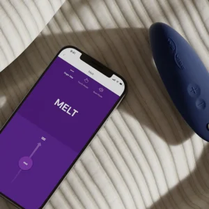 We-Vibe Melt – Vibrator Stimulator Clitoris, Pleasure Air, Control prin Aplicatie, Albastru