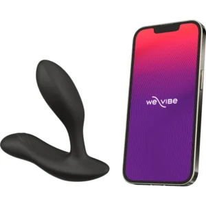 We-Vibe Vector + – Vibrator Stimulator Prostata, 6 moduri de vibratie, Control prin Aplicatie, Ø 3 cm, Negru