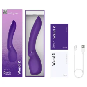 We-Vibe Wand 2 – Vibrator Wand Masaj, Stimulare Clitoris, Control prin Aplicatie, Ø 5 cm