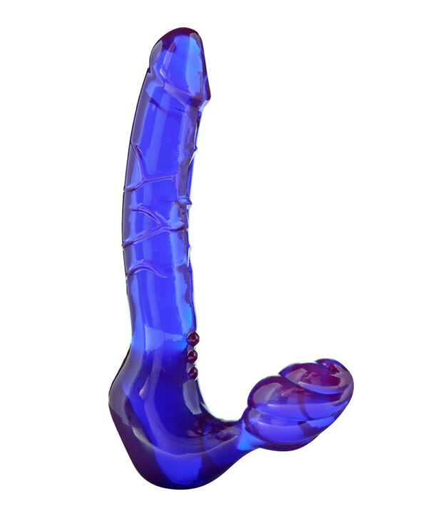 ToyJoy Bend Over Boyfriend – Strap On Dublu cu Dildo Realist, Mov, 20,5 cm, Ø 4 cm