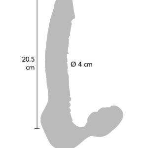 ToyJoy Bend Over Boyfriend – Strap On Dublu cu Dildo Realist, Mov, 20,5 cm, Ø 4 cm