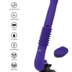 ToyJoy Magnum Opus Supreme Thruster 2 – Vibrator cu Telecomanda, cu Pentetrare Autonoma, Silicon Premium, 36 cm, Ø3,7 cm