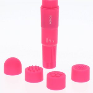 ToyJoy Funky Massager – Mini Vibrator Wand, TPE moale, Waterproof, Ø 2,5 cm, Roz