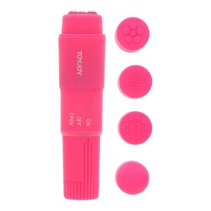 ToyJoy Funky Massager – Mini Vibrator Wand, TPE moale, Waterproof, Ø 2,5 cm, Roz