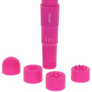 ToyJoy Funky Massager - Mini Vibrator Wand, TPE moale, Waterproof, Ø 2,5 cm, violet