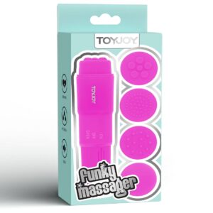 ToyJoy Funky Massager - Mini Vibrator Wand, TPE moale, Waterproof, Ø 2,5 cm, violet