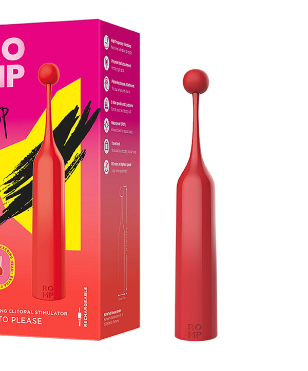 Romp Pop - Vibrator Stimulator Clitoris, Silicon Premium, Capete Interschimbabile