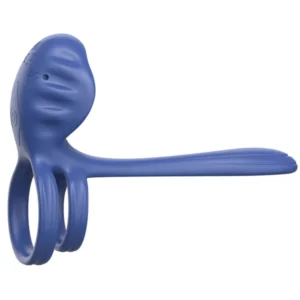 Xocoon Couples Slimline Vibrator Ring - Inel Vibrator, waterproof, pentru cupluri, Albastru